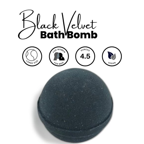 Handmade Black Velvet Bath Bomb - Picture 3 of 5